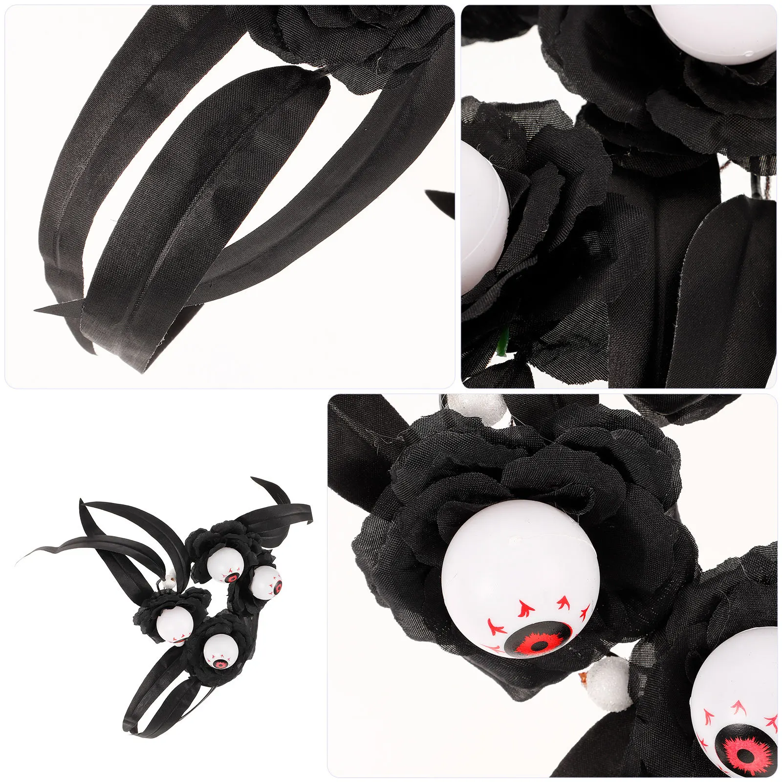 

Halloween Ring Black Eyeball Decorative Holder Wreath Desktop Table Centerpiece Party Decor Party Decoration