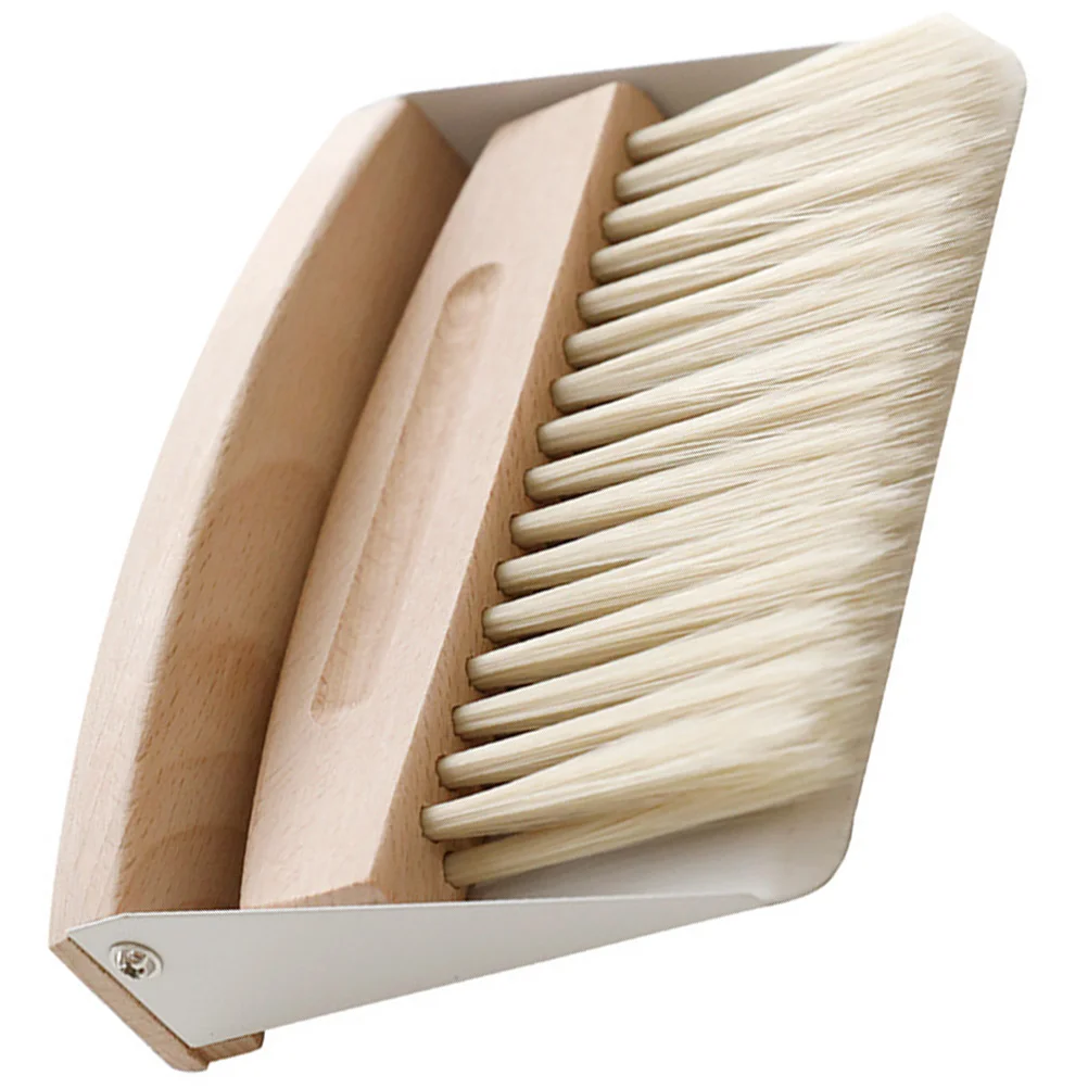 Window Cleaner Mini Automotive Brush Set Wood Small Metal Pan Natural Table Handy Brush Sweeping Home Kitchen Paint Brushes For