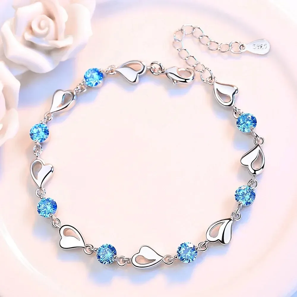 

High Quality Retro Heart Bracelet Wedding Shaped Cubic Zirconia
