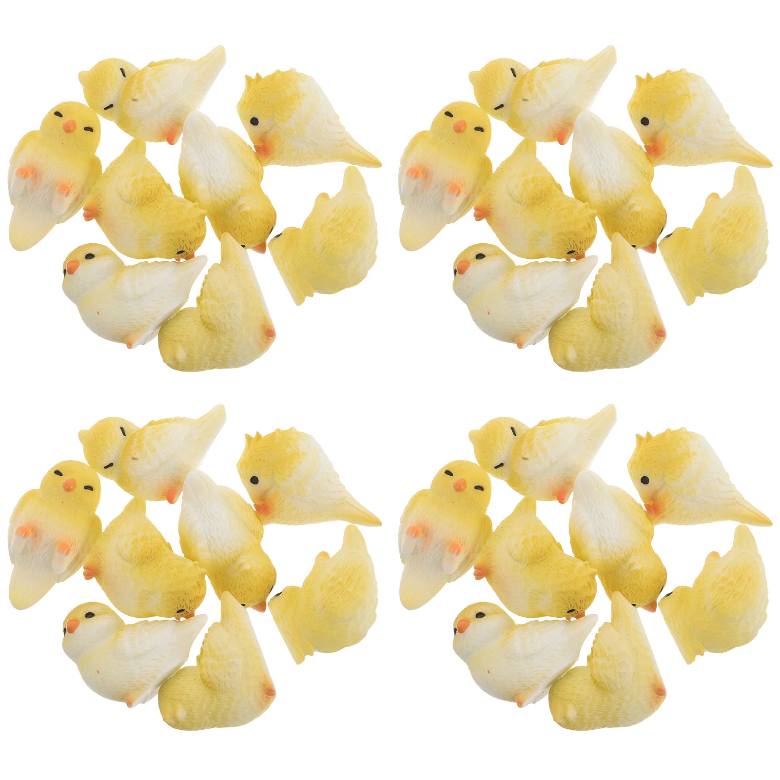 

40Pcs Lifelike Artificial Parrot Bird Decorations Colorful Tiny Resin Birds Desktop Miniature Ornaments Home Office Decor