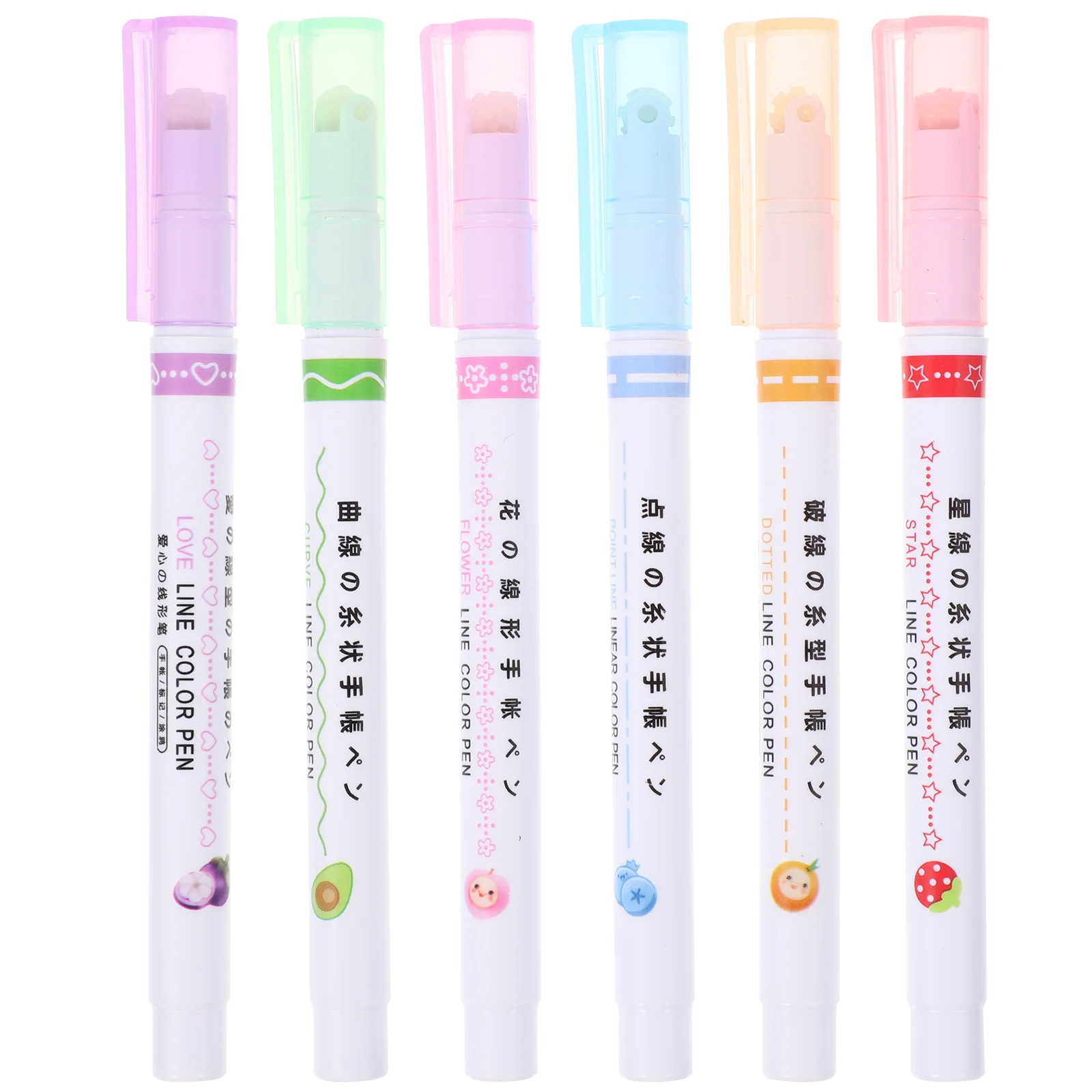 

6 Pcs Outline Marker Household Draw Paint Pen Fine Tip Markers Lace Portable Plastic Child