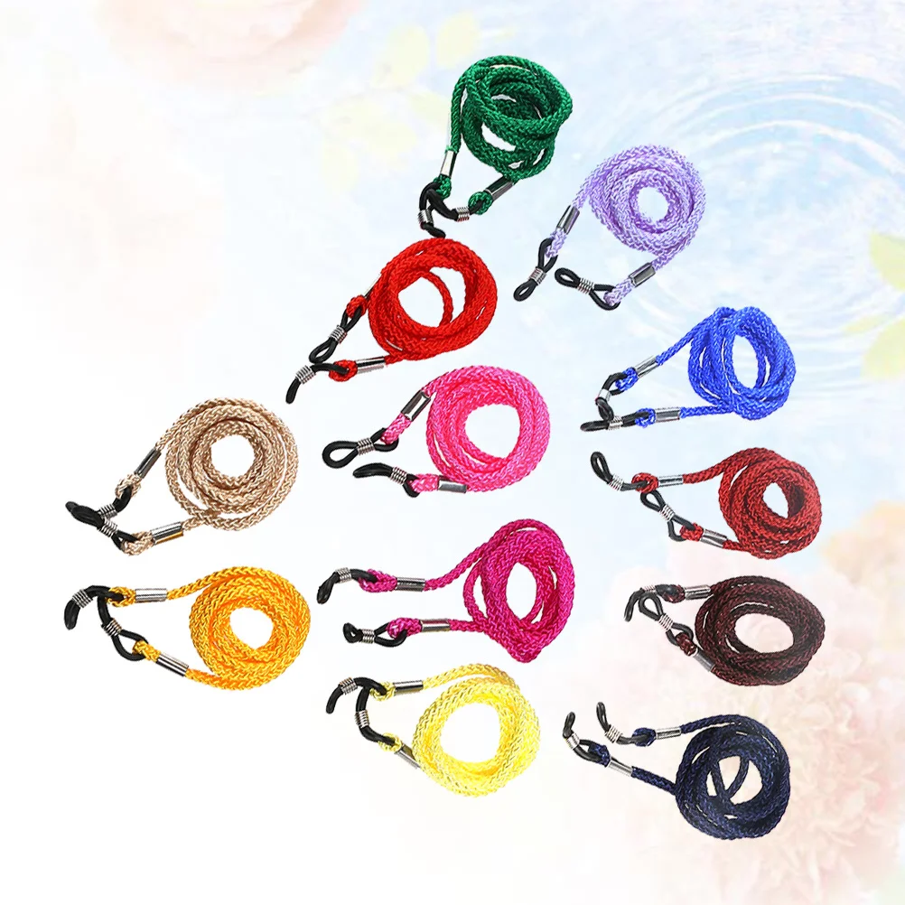 24 قطعة النظارات الحبل الملونة سميكة النايلون نظارات حبل المضادة للانزلاق أنيق نظارات حامل الرياضة في الهواء الطلق السفر لعب الكرة