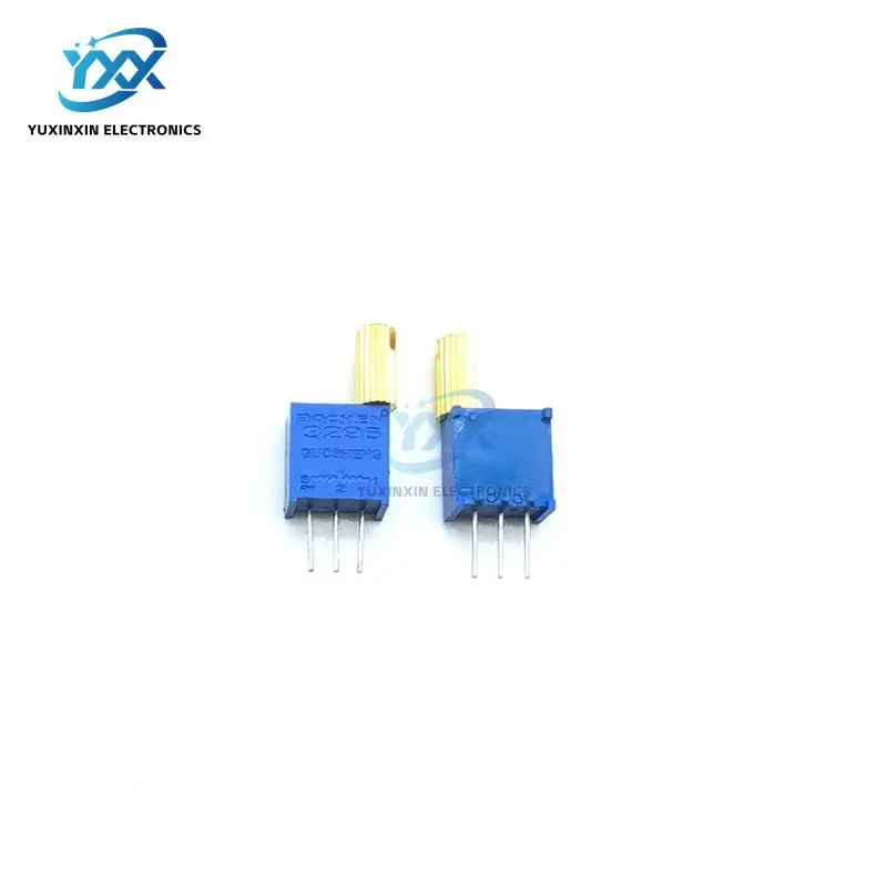 10PCS 3296W Multi-Turn Adjustable Potentiometer 100R 200R 500R 1K 2K 5K 10K 20K 50K 100K 200K 500K 1M 5M Metal Shaft Long
