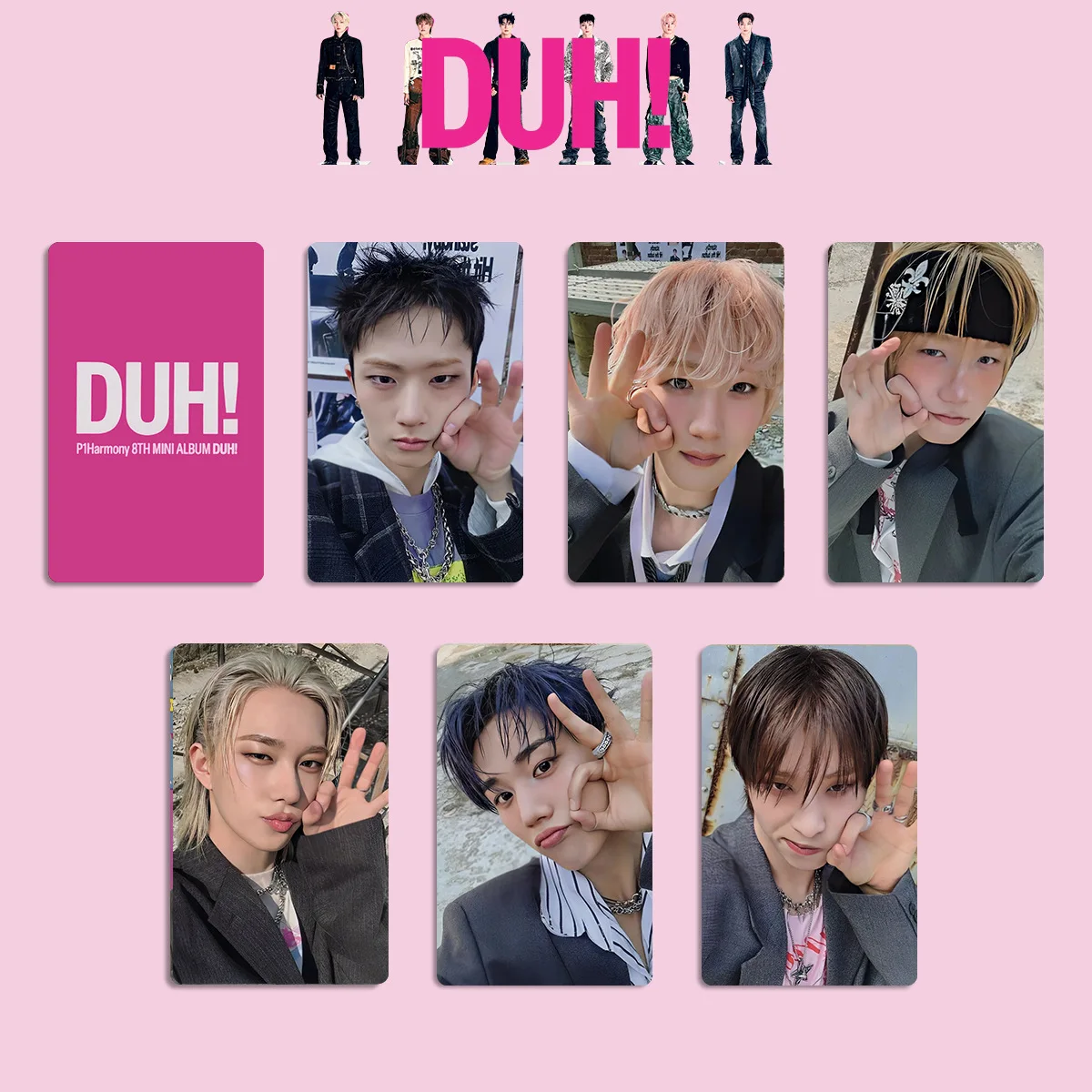 P1Harmony トレカ ソウルコン アンコン LOVEFNC OT6 6pcs/set Kpop P1Harmony DUH! Album Photocard KTOWN4U FNC SHOP