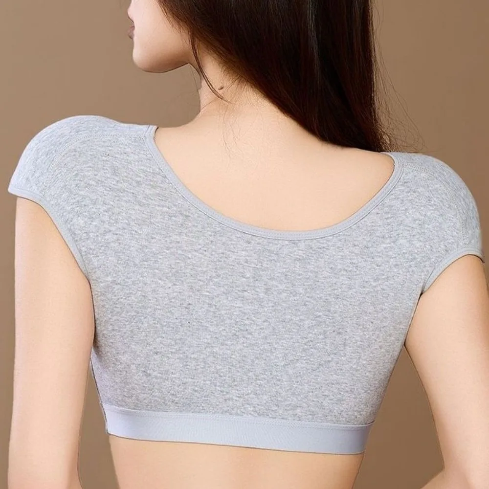 Cotton Right-angled Shoulder Underwear Detachable Pad Seamless Shoulder Pad Bra Lingerie Invisible Wireless Bra Body Shaping