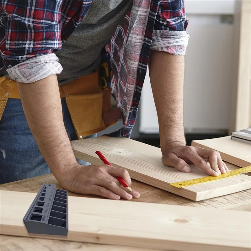 ABLN-M3 Screw Organizer Bolt Storage Tray Featuring 7 Measuring Slots, Ideal For Hardware And Small Parts