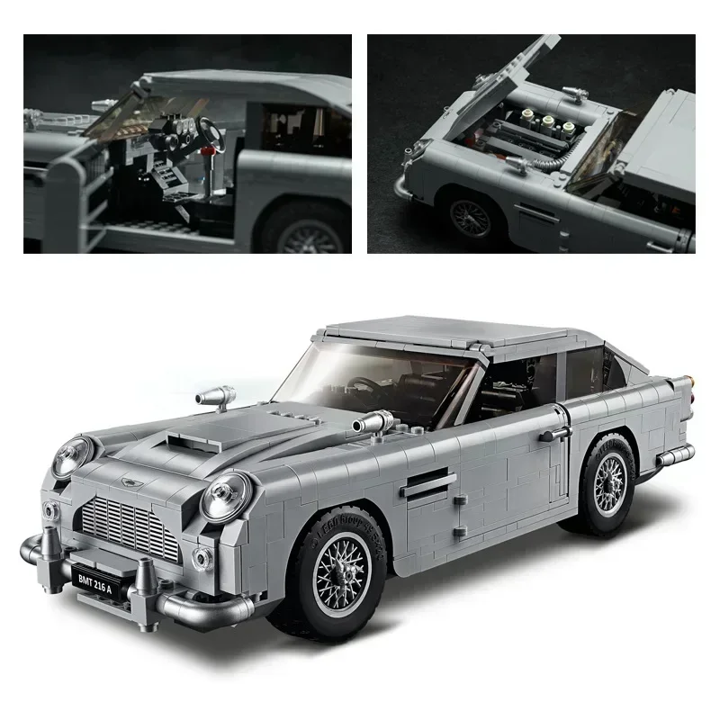 Children Model Gifts Toys Astones Classic CarIn  007 James Bond Tech Car Series 1295PCS 10262 Building Blocks Martined DB