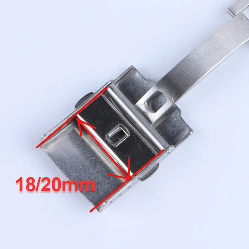 Solid Watch Clasps for Seiko Strap Stainless Steel Folding Buckles 18mm 20mm 22mm 24mm Band Button Metal Deployment Watch Clasp