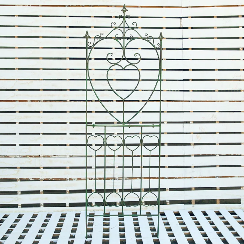 Vintage Garden Plant Climbing Frame Decoration Outdoor Garden Patio Wrought Iron Flower Fence Support Poles