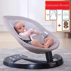 Baby Bed Baby Cradle Manual Soothing Recliner with Mosquito Net Toys Removable Rocking Chair Ergonomic Baby Rocking Chair