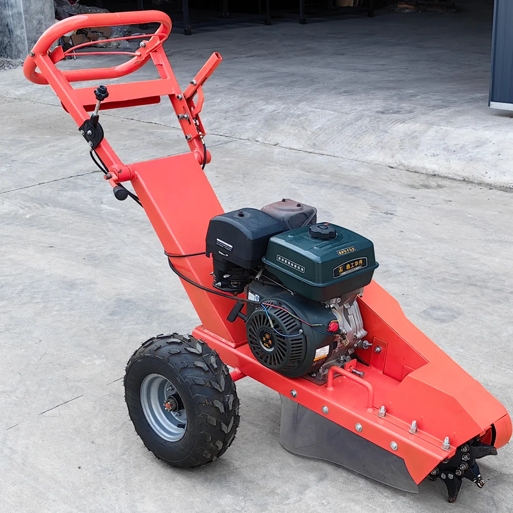 Factory China 15 HP Ga-soline Engines Tree Root Grinding Machine 9 Blade 9 Tree Stump Removal Wood Stump Grinder