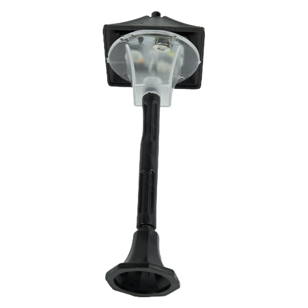 Garden Décor Lights Ornament Home Solar Lamp Battery Black Dollhouse Model Street PVC Post Lights Ornament 1 Set