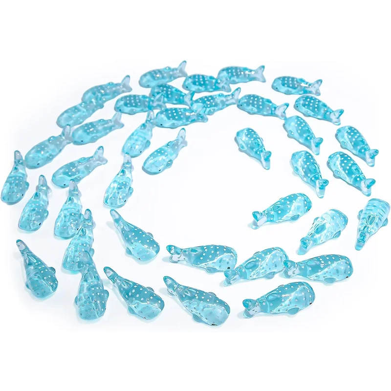 5/10pcs Mini Resin Whale Ocean Animals Miniatures, Cute Fairy Garden Home Ornament, Micro Landscape DIY Craft Decoration