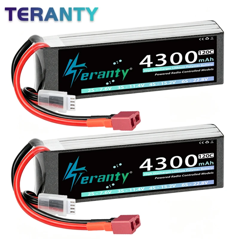 TERANTY 3S 4300mAh Lipo-Akku 11,1V 11,4V 120C mit T/XT60/XT90-Anschluss für RC-Fahrzeuge, Auto, LKW, Boot, Truggy, Buggy, RC-Helikopter