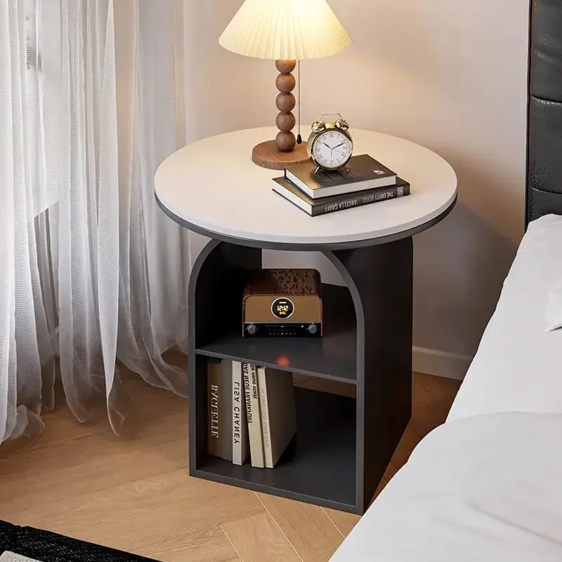 Manufacturer customizes creative movable living room rock slab edge few small apartment round rock slab coffee table
