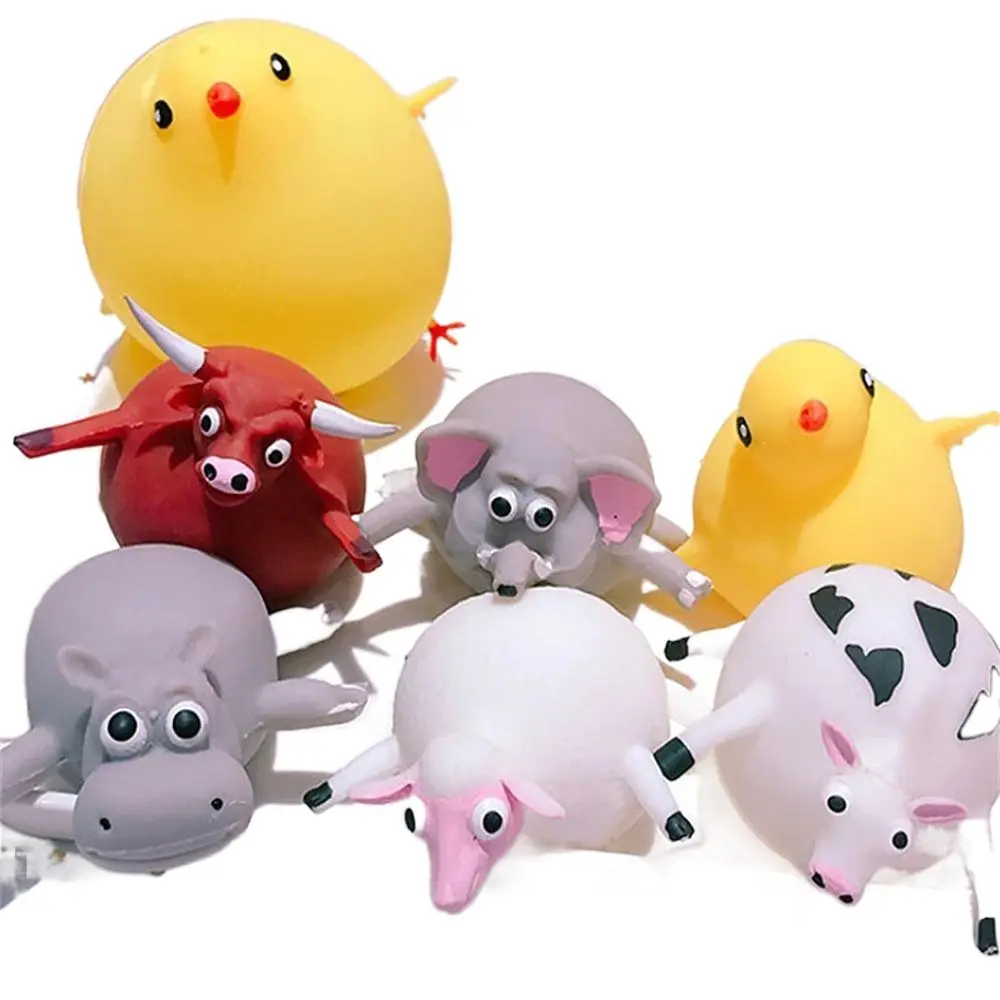 Créatif coup drôle anxiété soulagement du Stress jouet Animal presser balle jouets gonflables soufflant Animal ballon d'eau
