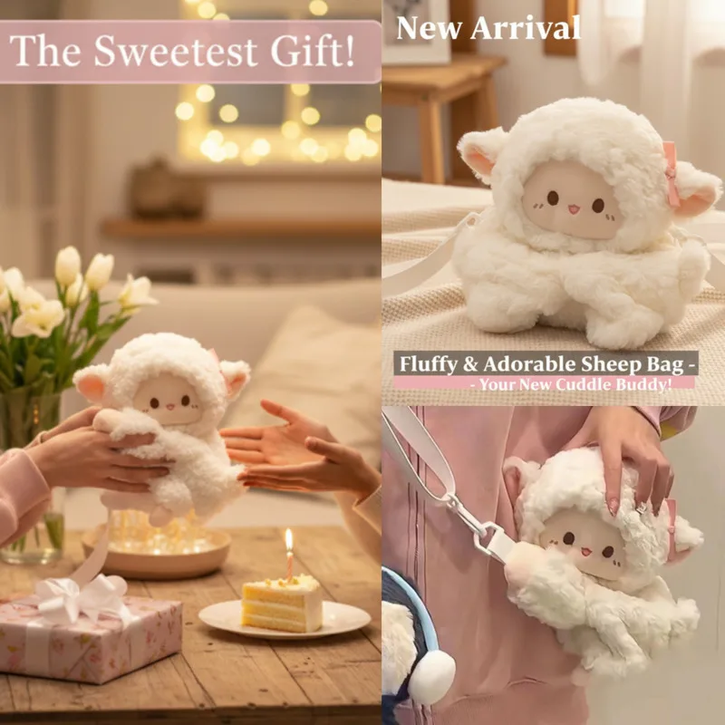 

Animal Y2K Fox Cat Plush Bag Bear Cute Fluffy Crossbody Shoulder Bag Kawaii Stuffed Backpack Girl Fashion Casual Gifts Purse New