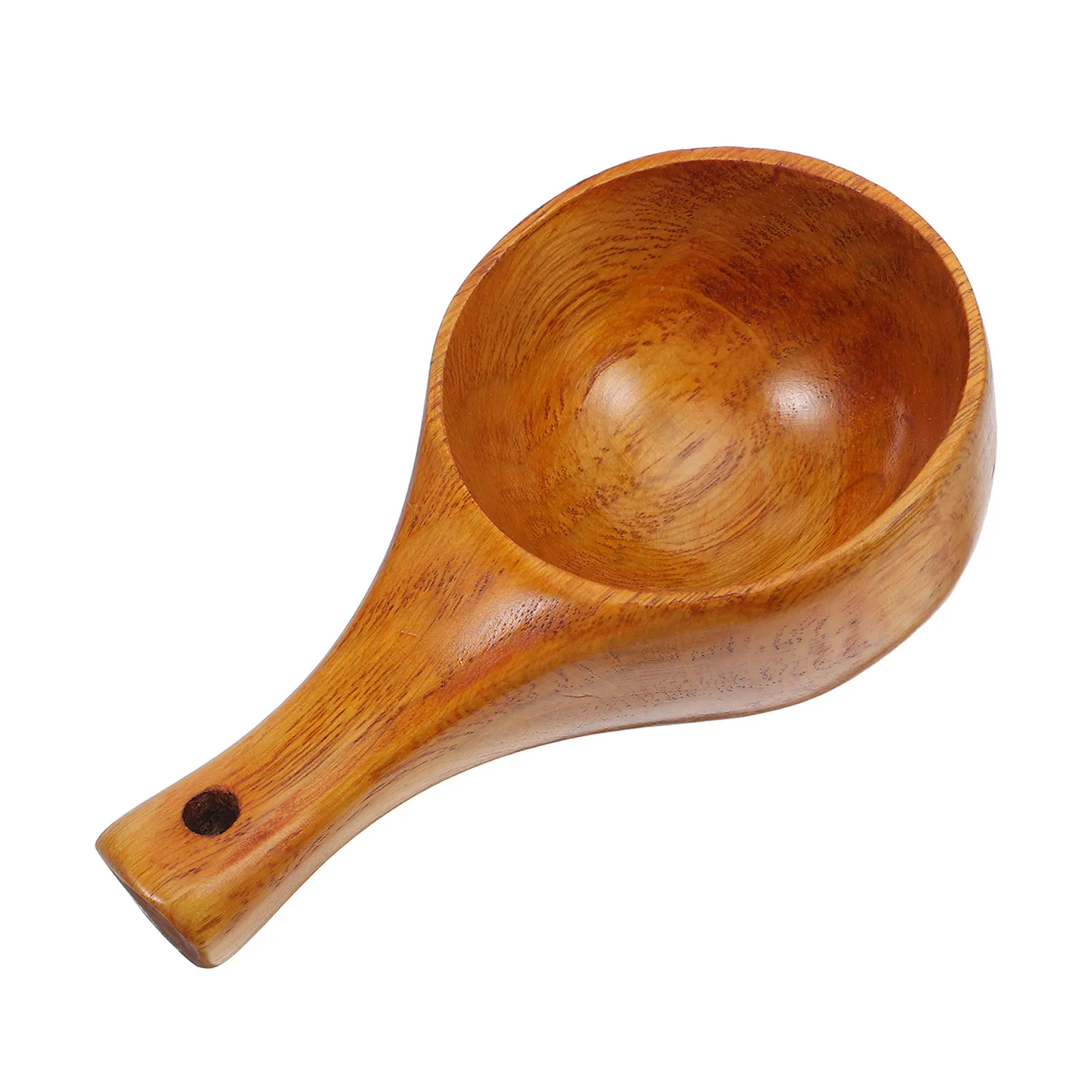 

Wooden Bath Water Ladle Lightweight Ergonomic Comfortable Grip Deep Scoop for Sauna Spa Bathroom Water Scoop Salt Rice Dipper