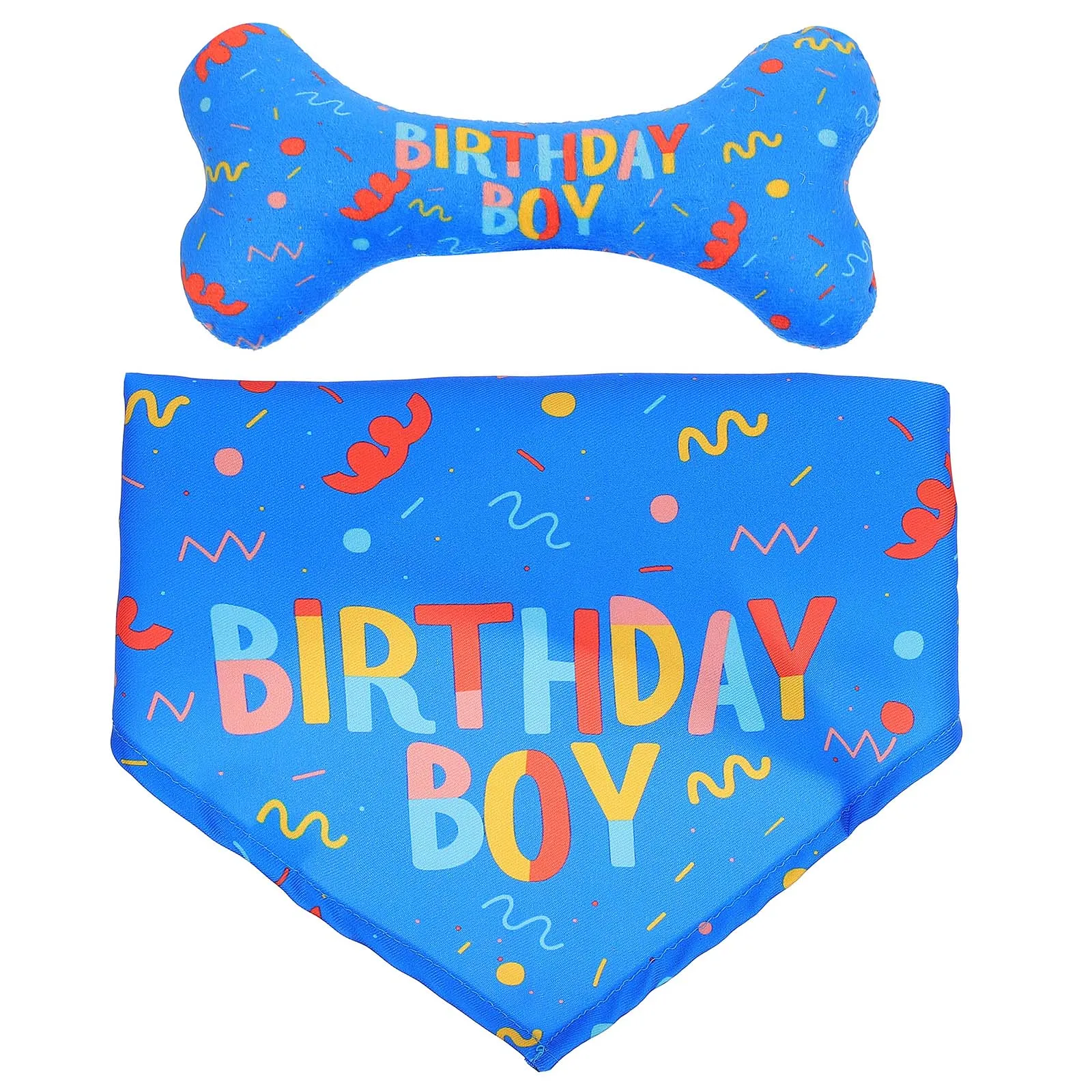 

Pet Birthday Suit Dog Bib Triangle Scarf B Simulation Bone Puppy Plaything Saliva Towel Pet Accessories Dog Collar