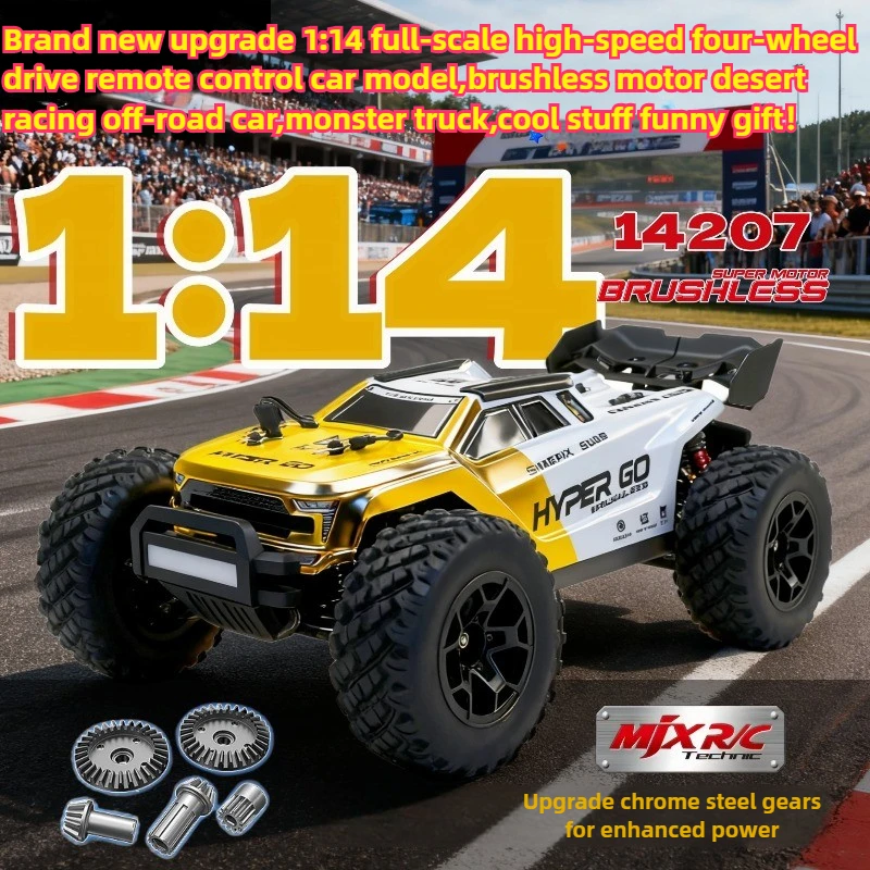 

Cool Stuff Toy Car Funny Gift-1:14 High-speed 4WD Rc Truck,Brushless Bigfoot Off-road Rc Cars for Adults,Remote Control Car Toy