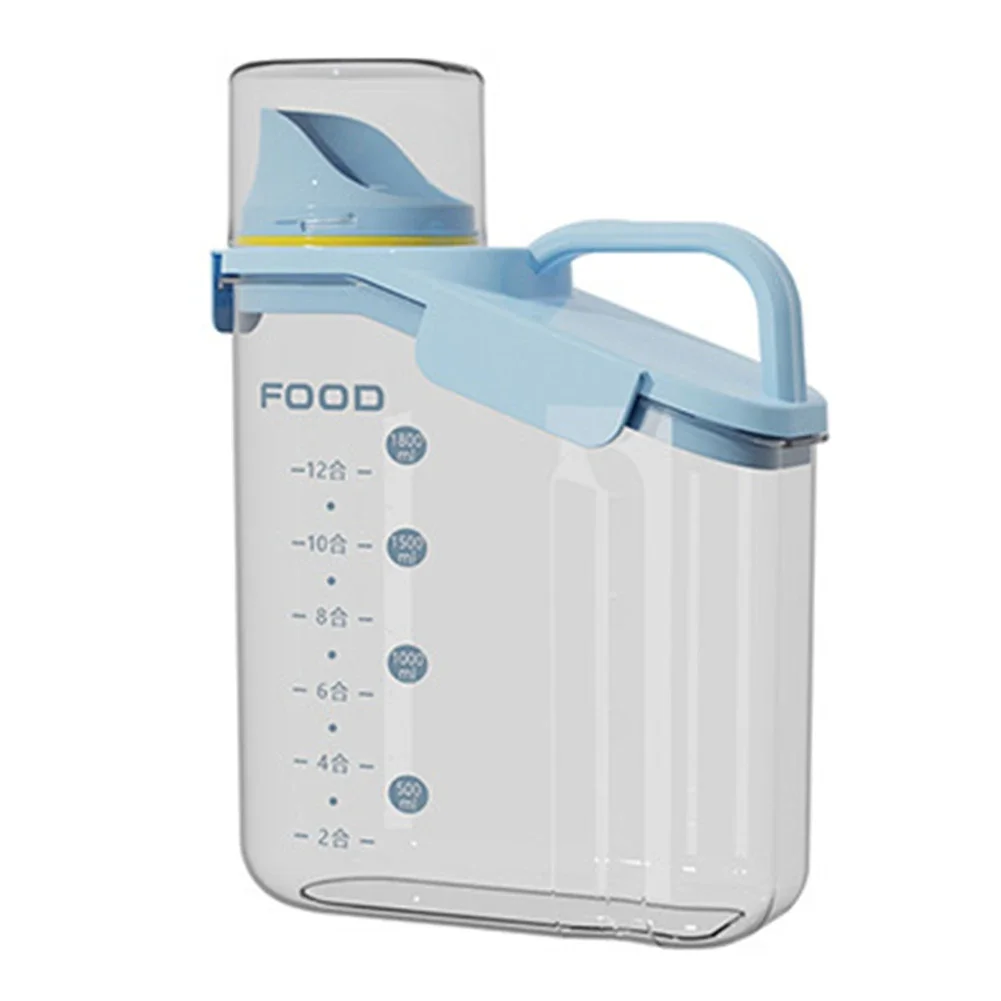 

Containers Dispenser 2000ml Bulk Carry Handle Containers Convenient Dog Feeding Bin Double Sealed Moisture-Proof Brand New