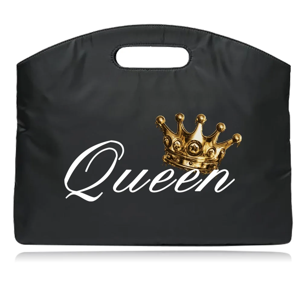 Document Zakelijke aktetas Handtas King&Queen-serie Patroon Laptop Kantoor Totes Case Sleeve voor Macbook Air Pro 13-koppelingen