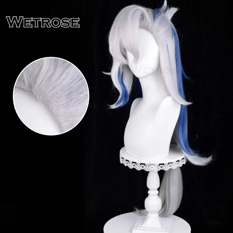 ZA01 【Wetrose】In Stock Neuvillette Cosplay Costume Genshin Impact Fontaine Hydro Dragon Archon Set Wig Nyovillet HaZa0@