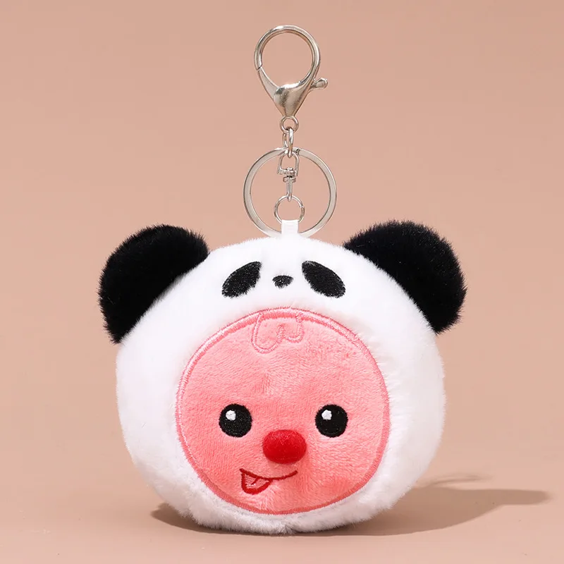 Anime Miniso Loopy Cross-Dressing Series Plush Pendant Cartoon Cute Beaver Doll Ruby Keychain Pendant Backpack Accessories Gifts