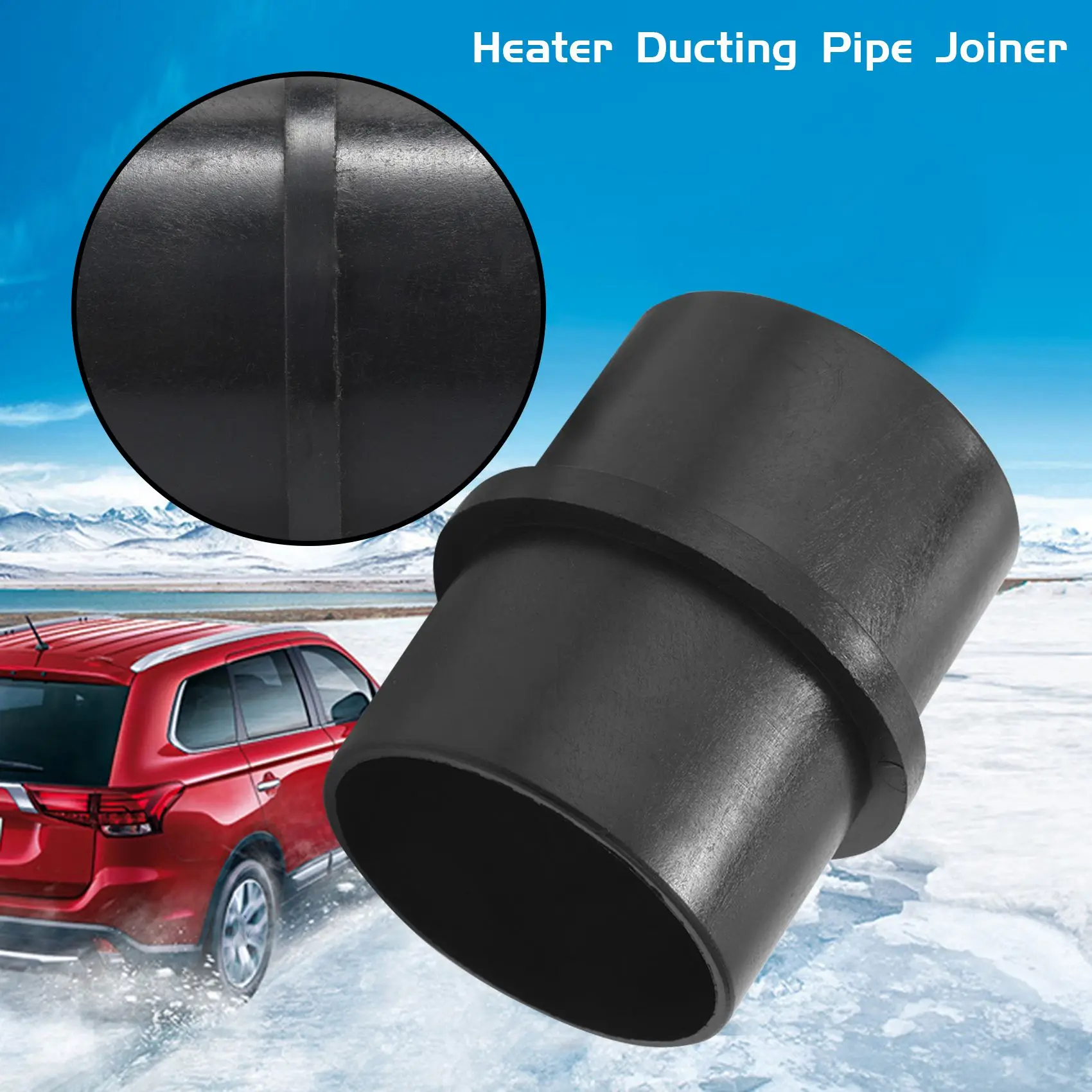 2X 60mm Car Heater Duct Joiner Pipe Air Parking Heater Hose Line Connector for Webasto Eberspacher(Long 79mm)