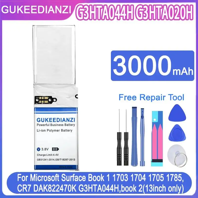 

For Microsoft Surface Book 1 2 1703 1704 Screen 13.5 Inch G3HTA044H Tablet Battery Lightweight 3000mAh