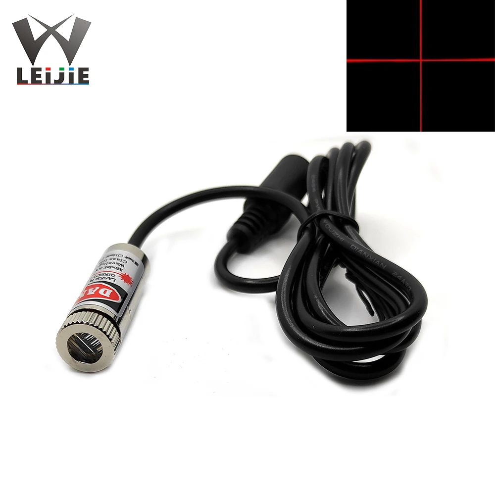 DC5V DC9V DC12V DOT / Line / Cross 58°/ Cross 90° Focusable 650nm 5mW 12x35mm 1235 Red Laser Module 12mm LED LD Module
