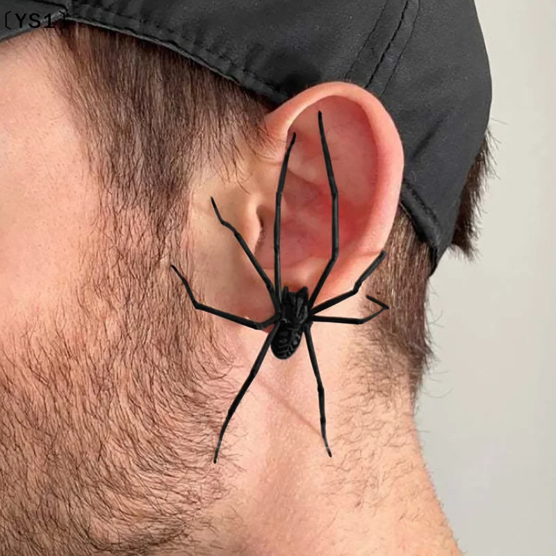 〔YS1〕Giant Spider Earrings Personality Alternative Spider Studs Exaggerated For Spider Lover Goth Fashionista Gift
