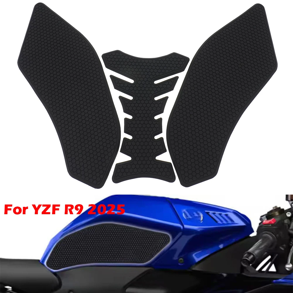 

For YAMAHA YZF-R9 YZFR9 2025 Motorcycle Non-slip Side Fuel Tank Stickers Waterproof Pad Rubber Sticker