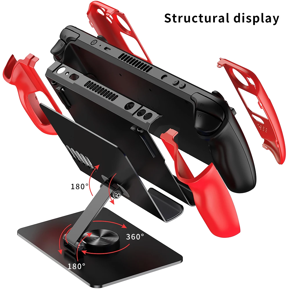 ACC-Portable Game Console Protective Shell with Bracket, Waterproof, Dust-Proof, Ultra-Thin Protective Case for Steam Deck