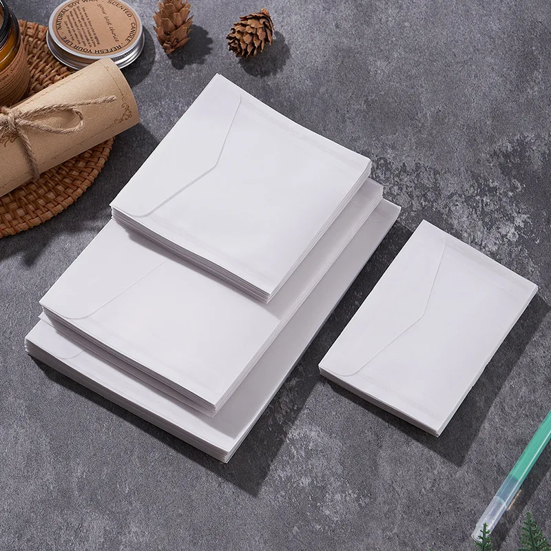 

10pcs Transparent envelope vintage wedding postcard invitation storage semi transparent envelope