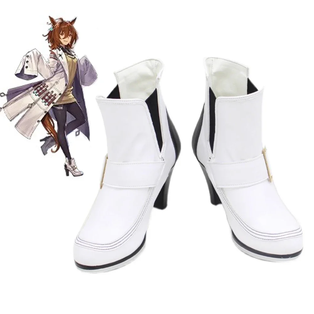 Game  Shoes Umamusume:Pretty Derby Agnes Tachyon Cosplay Boots Halloween Costume Accessories Props Made