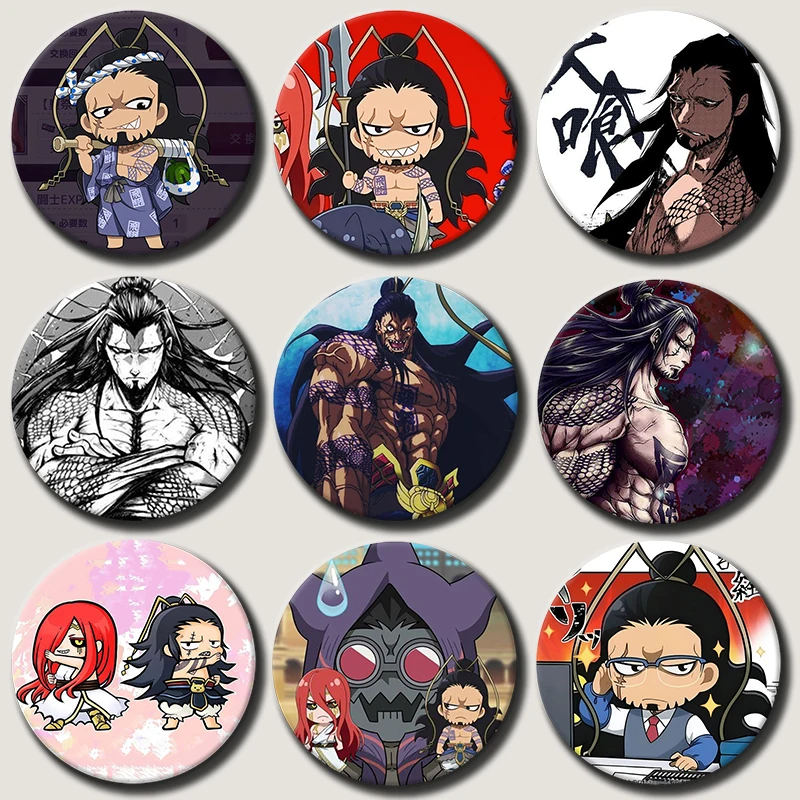 

New Anime Character Lü Bu Pins Tinplate Badge Lü Bu Cartoon Brooches for Backpack Hat Clothes Decoration Fans Collection Gifts