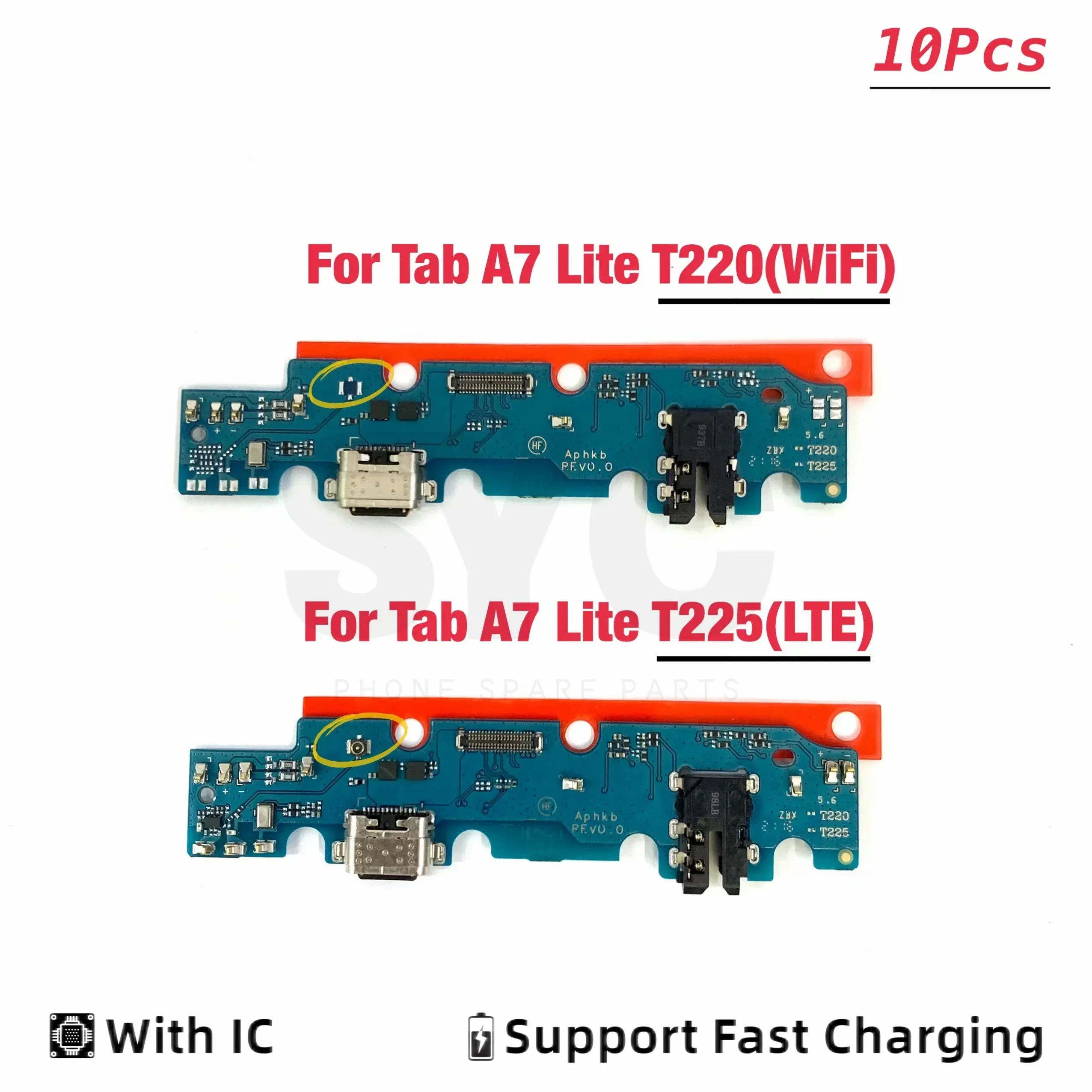 

10Pcs For Samsung Tab A7 Lite T220 T225 USB Charging Dock Connector Port Board Flex Cable