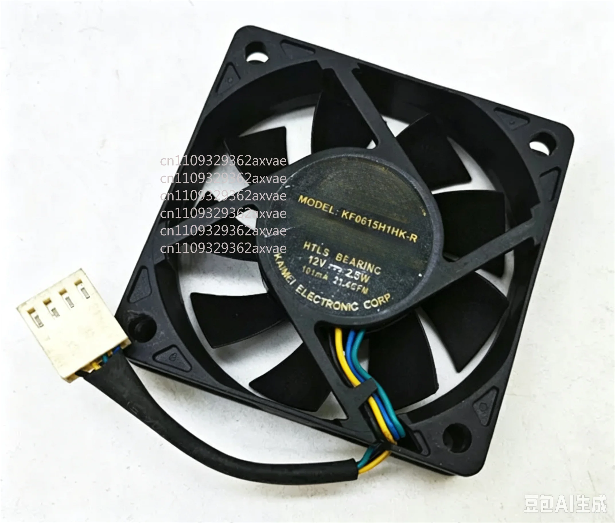For JAMICON KF0615H1HK-R DC 12V 2.3W 4-Wire 60X60X15mm Server Cooling Fan