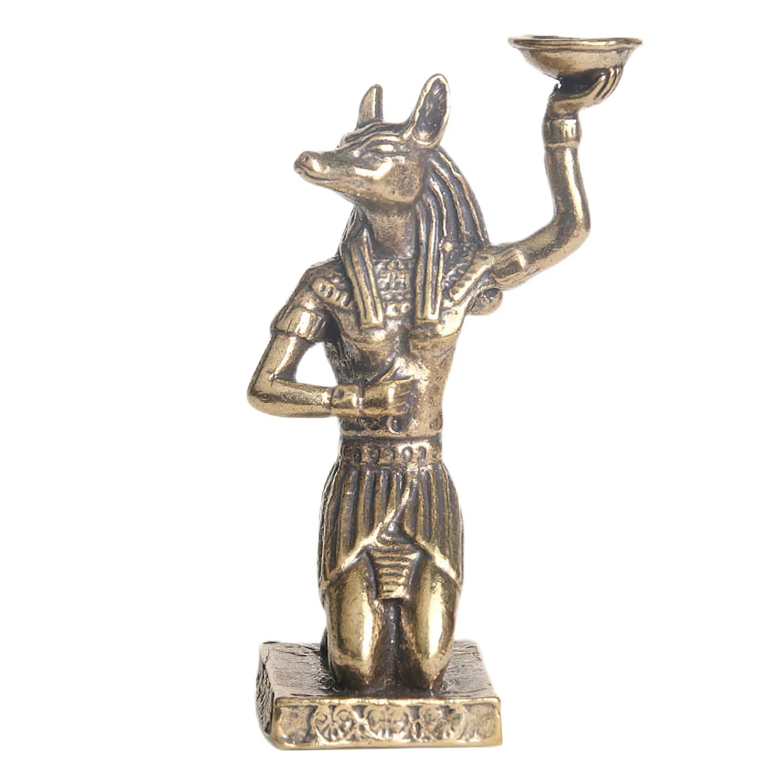 

Golden Brass Anubis Statue Elegant Appearance Unique Fashionable Home Decoration Brass Statues Anubis Shaped Figurine