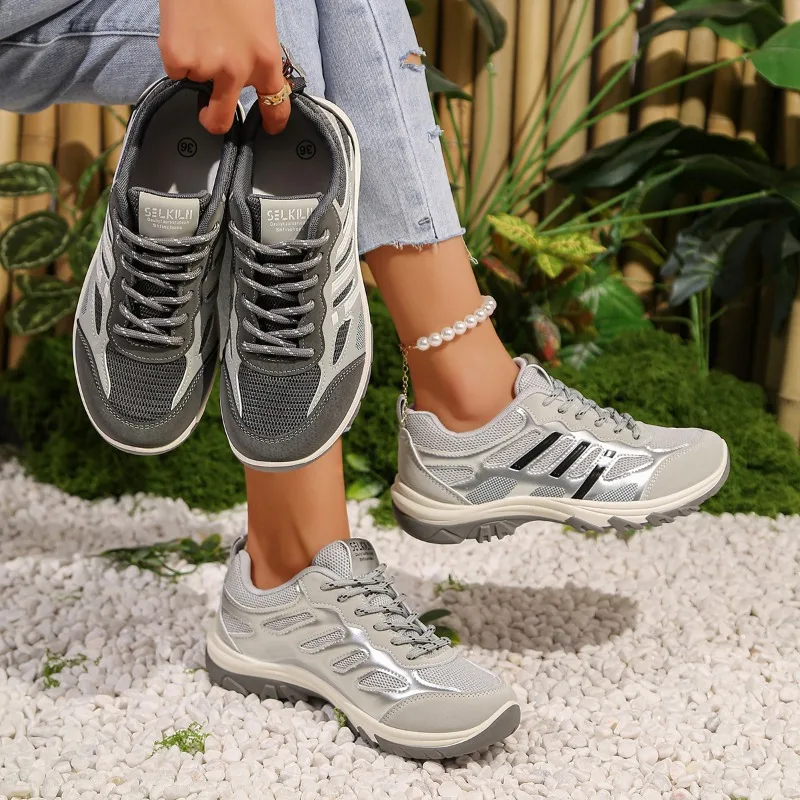 

Новые модные повседневные легкие дышащие женские вулканизированные кроссовки 2026 года, высококачественные спортивные туфли, весенние новые сетчатые кроссовки