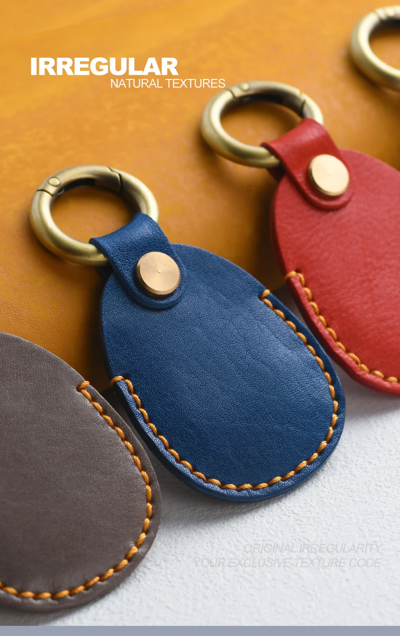 Echtes Leder für AirTag Schlüsselanhänger, Zugangskontrollkarten-Schutz, tragbarer NFC Smart Key – Detail 3