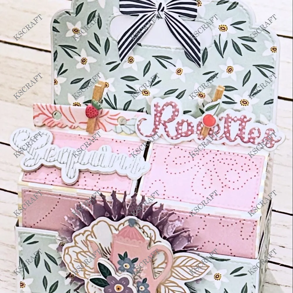 KSCRAFT Elegant Box Holder and Boxes Cutting Dies Stencils for DIY Scrapbooking Decorative Embossing DIY Paper Cards