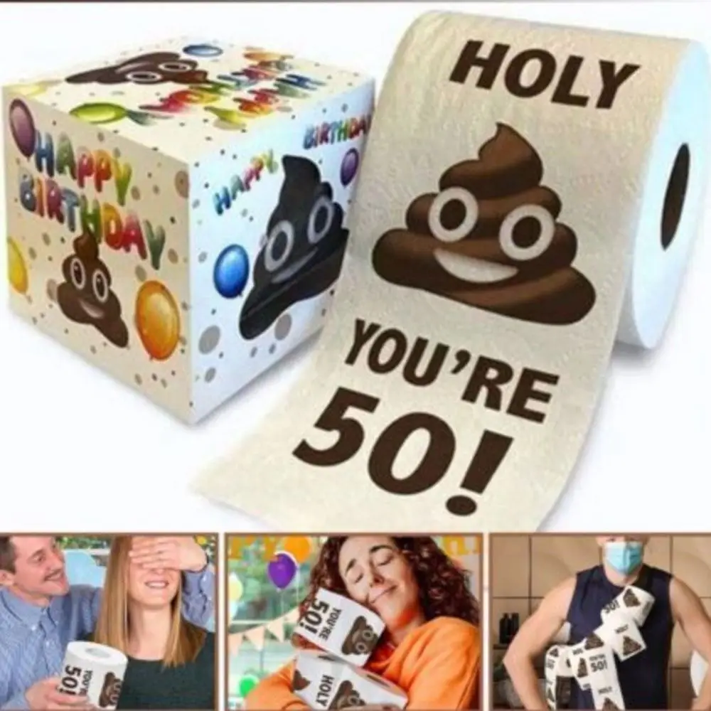 Soft Native Wood Paper Towel Novelty Cartoon Prank Toilet Paper Bathroom Kitchen Household Supplies Birthday Decoration