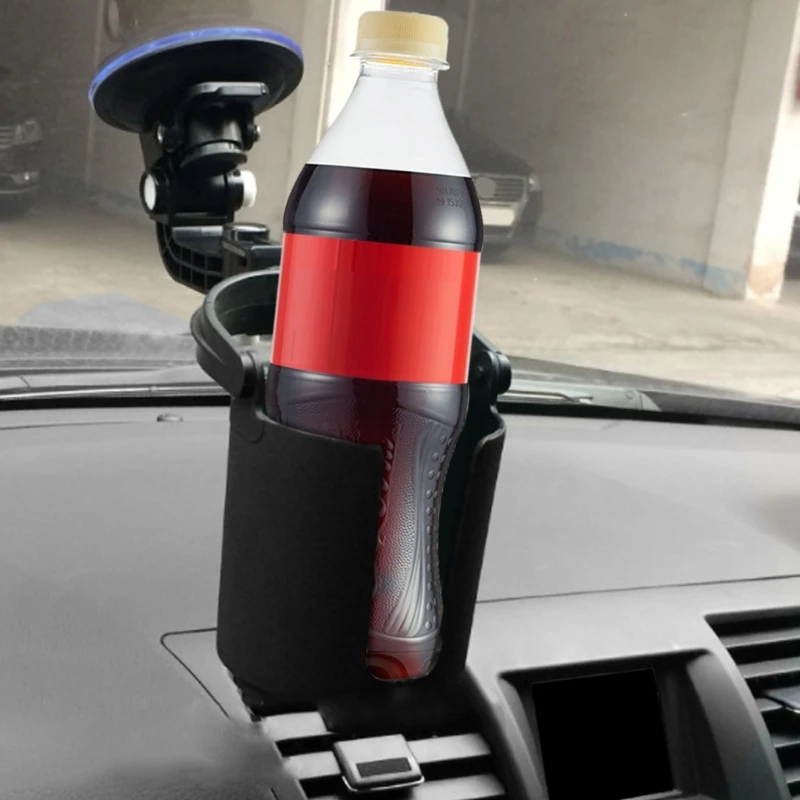 Universal Car Cup Holder Mug Bottle Suction Cup Mount Black ABS Diameter 85mm Drink Holder Barrel Adjustable