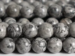 Natural Stone Gray Crazy Lace Jasper Grade AAA Gemstone Loose Beads Round Shape 4 6 8 10 12 MM for Jewelry Making Accessories