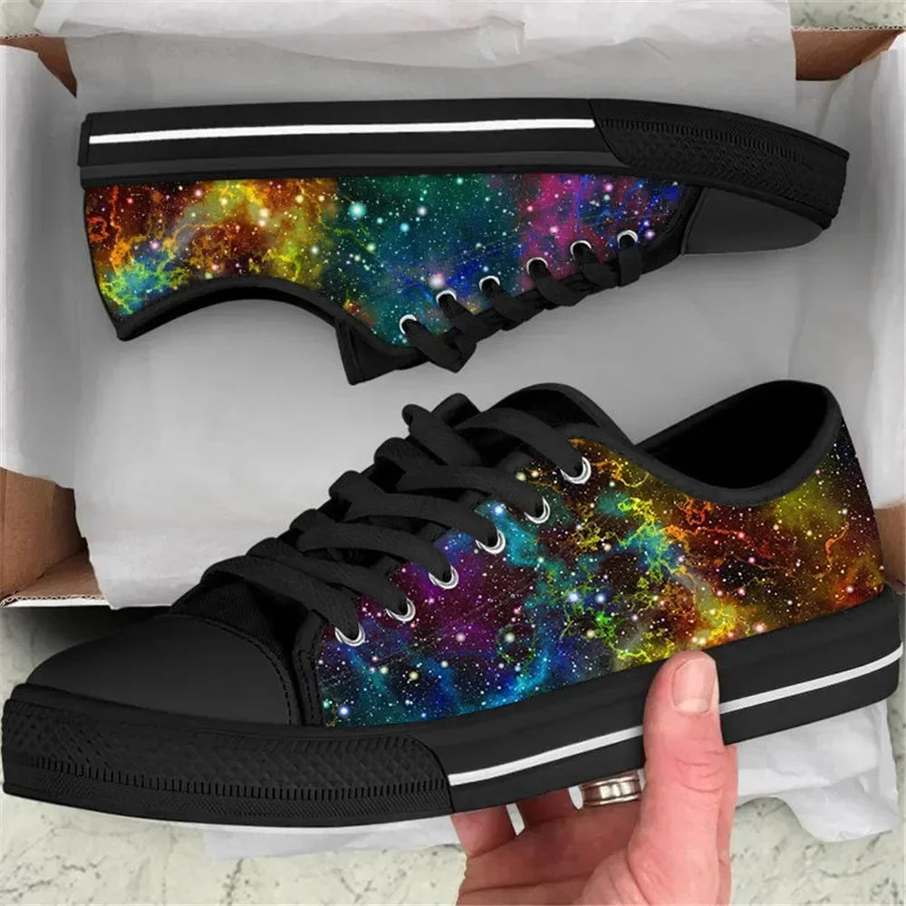 

Multicolor Galaxy Star Space Print Woman Shoes Vulcanized Sneakers Spring/Autumn Low Top Light Ladies Canvas Shoe