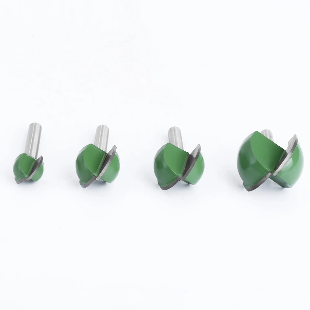 LAVIE 5 buah r 4 buah 6mm mata Router hidung, Set ujung penggiling, kotak Cove bulat, Radius CNC karbida padat, mata profil inti MC0602