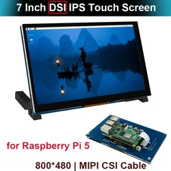 7 pollici Raspberry Pi 5 DSI Touch Screen IPS Display 800*480 LCD MIPI CSI cavo Monitor Standard Touch capacitivo per RPI 5 Pi5