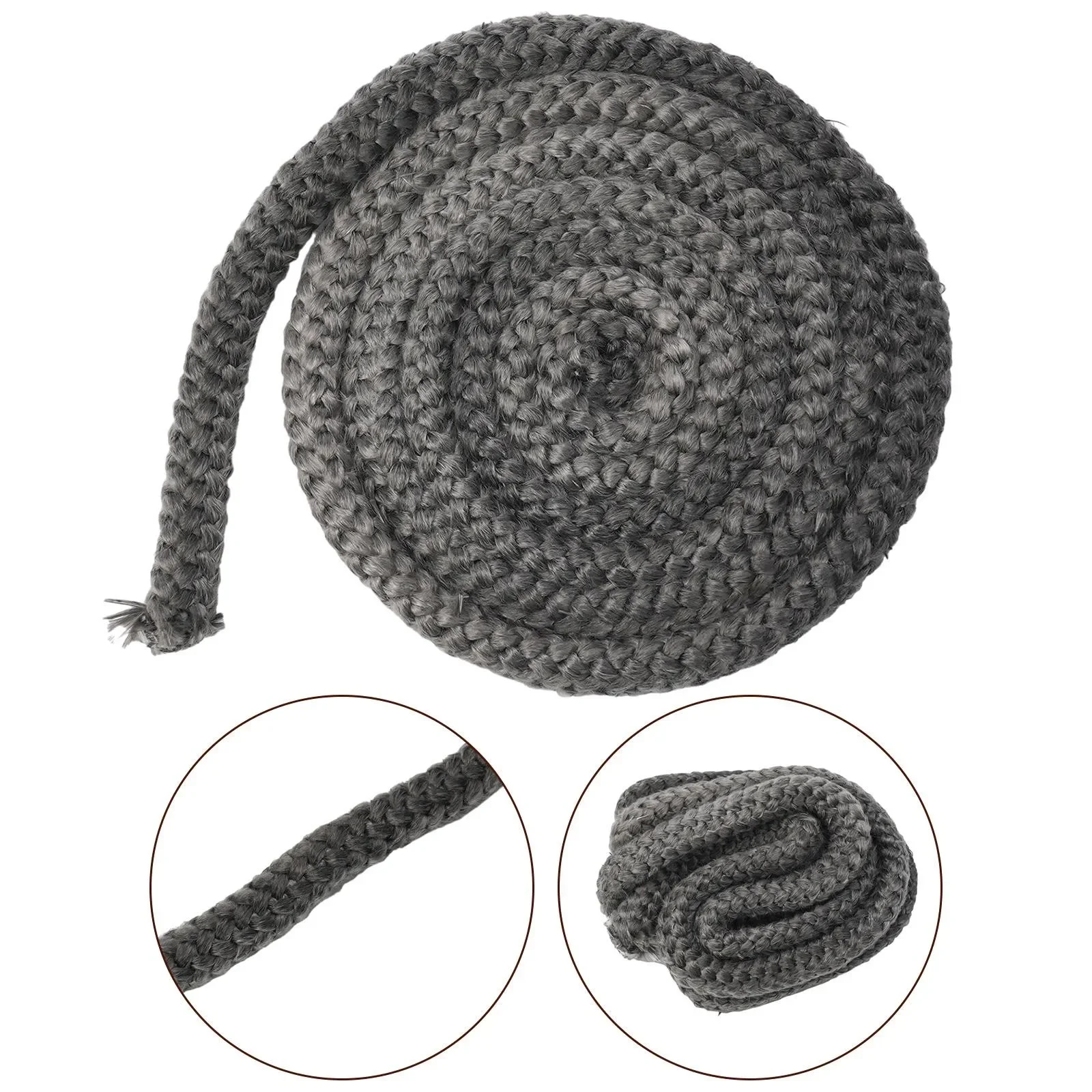 

30M 10MMWood Stove Gasket Fireplace Sealing Rope Fiberglass Fireproof Cord Wooden Stove Burner Door Gasket